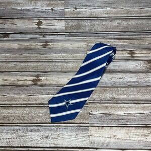 Dallas Cowboys NFL Silk Neck Tie‎ Blue White Stripe Star Logo